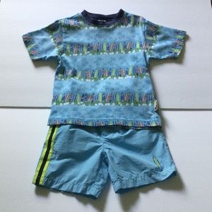 Gymboree Surf Board Top and Short Set